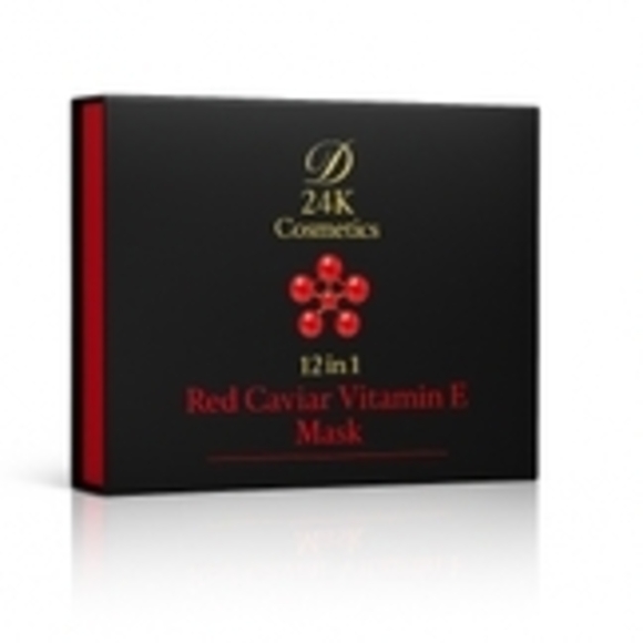 D24K 12 In 1 Red Caviar Vitamin Mask 12 Pieces - Picture 2 of 3